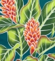 Hula Pa'u Skirt with Protea Print / Teal / G3239