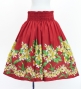 Hula Pa'u Skirt with Plumeria Print / Red / G3247