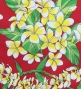 Hula Pa'u Skirt with Plumeria Print / Red / G3247