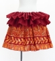 Tahitian Skirt with Leaf Print / Coral / G3253