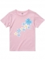 Hula Print T-shirt / Hibiscus & Plumeria / Pink / JT789p