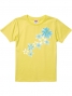Hula Print T-shirt / Hibiscus & Plumeria / Yellow / JT789y