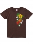 Hula Print T-shirt / Hibiscus / Brown / JT980br