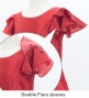 Kids Custom Double Flare Sleeves Long Dress / JCp84-pattern