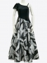 Hula One Shoulder Dress with Velvet & Ginger / Luxury Collection / Black / J2690bk