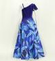 Hula One Shoulder Dress with Velvet & Ginger / Luxury Collection / Blue / J2690bl