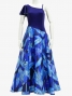Hula One Shoulder Dress with Velvet & Ginger / Luxury Collection / Blue / J2690bl