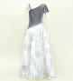 Hula One Shoulder Dress with Velvet & Ginger / Luxury Collection / Gray / J2690gy
