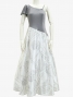 Hula One Shoulder Dress with Velvet & Ginger / Luxury Collection / Gray / J2690gy