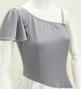 Hula One Shoulder Dress with Velvet & Ginger / Luxury Collection / Gray / J2690gy