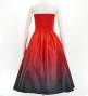 Hula Midi Gradation Dress/ Luxury Collection / Red & Black / J2709rdbk