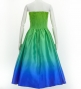 Hula Midi Gradation Dress/ Luxury Collection / Yellow Green & Blue / J2709yegrbl