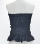 Hula Drape Blouse with Shantung / Black / J2758bk
