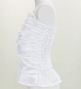 Hula Drape Blouse with Shantung / White/ J2758wh