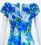 Hula Long Dress with Hibiscus Print / Luxury Collection / Blue / J2834bl