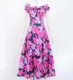 Hula Long Dress with Hibiscus Print / Luxury Collection / Pink / J2834pi