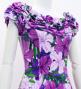 Hula Long Dress with Hibiscus Print / Luxury Collection / Red&Purple / J2834rdpu