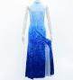 Hula Long Slit Dress with Velvet / Luxury Collection / Blue /J2847bl