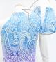 Hula Long Slit Dress with Velvet / Luxury Collection / Blue & Purple /J2847blpu