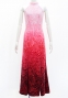 Hula Long Slit Dress with Velvet / Luxury Collection / Pink & Red /J2847pird