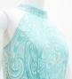 Hula Long Slit Dress with Velvet / Luxury Collection / Turquoise Blue /J2847tbl