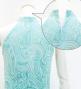 Hula Long Slit Dress with Velvet / Luxury Collection / Turquoise Blue /J2847tbl