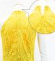 Hula Long Slit Dress with Velvet / Luxury Collection / Yellow & Brown /J2847yebr