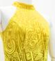Hula Long Slit Dress with Velvet / Luxury Collection / Yellow & Green /J2847yegr