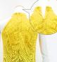 Hula Long Slit Dress with Velvet / Luxury Collection / Yellow & Green /J2847yegr