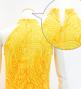 Hula Long Slit Dress with Velvet / Luxury Collection / Yellow & Orange /J2847yeor