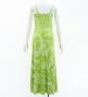 Hula Long Slit Dress with Velvet / Luxury Collection / Green /J2848gr