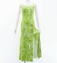 Hula Long Slit Dress with Velvet / Luxury Collection / Green /J2848gr