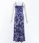 Hula Long Slit Dress with Velvet / Luxury Collection / Navy /J2848nv