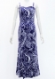 Hula Long Slit Dress with Velvet / Luxury Collection / Navy /J2848nv