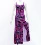Hula Long Slit Dress with Velvet / Luxury Collection / Purple & Pink /J2848pupi