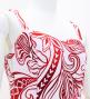 Hula Long Slit Dress with Velvet / Luxury Collection / White & Red /J2848whrd