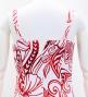 Hula Long Slit Dress with Velvet / Luxury Collection / White & Red /J2848whrd