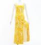 Hula Long Slit Dress with Velvet / Luxury Collection / Yellow /J2848ye