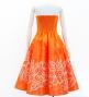 Hula Midi Dress with Plumeria Print / Luxury Collection / Orange / J2849or