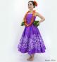 Hula Midi Dress with Plumeria Print / Luxury Collection / Purple / J2849pu