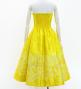 Hula Midi Dress with Plumeria Print / Luxury Collection / Yellow / J2849ye