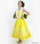 Hula Midi Dress with Plumeria Print / Luxury Collection / Yellow / J2849ye
