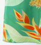 Hula Cape Long Dress with Heliconia Print / Luxury Collection / Green / J2873gr
