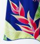 Hula Cape Long Dress with Heliconia Print / Luxury Collection / Navy / J2873nv