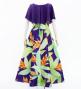 Hula Cape Long Dress with Heliconia Print / Luxury Collection / Purple / J2873pu