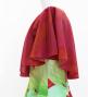 Hula Cape Long Dress with Heliconia Print / Luxury Collection / Red / J2873rd