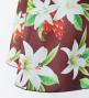 Hula Frill Sleeve Long Dress with Lily Print / Luxury Collection / Brown / J2874br