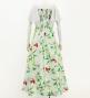 Hula Frill Sleeve Long Dress with Lily Print / Luxury Collection / Cream / J2874cr