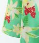 Hula Frill Sleeve Long Dress with Lily Print / Luxury Collection / Green / J2874gr
