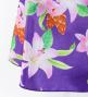 Hula Frill Sleeve Long Dress with Lily Print / Luxury Collection / Purple / J2874pu